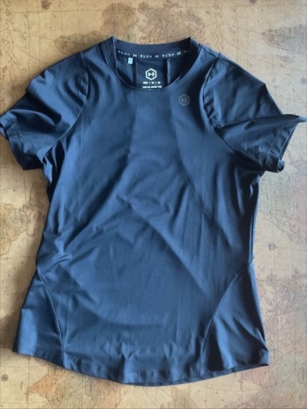UNDER ARMOUR RUSH, Compression Training t-shirt, size medium, black